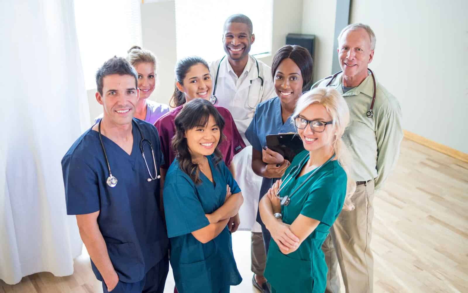 A group of doctors from all walks of life